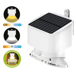 SUGAR : Projecteur LED solaire 2000 lumens, monobloc, avec détecteur de mouvement. Blanc