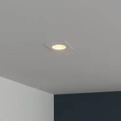 Support carré pour spot encastrable Ares IP20 ⌀8,5xH.2,8cm métal blanc GoodHome