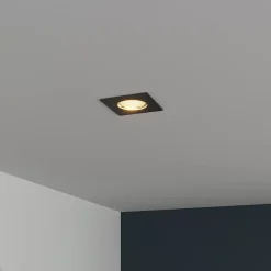 Support carré pour spot encastrable Ares IP20 ⌀8,5xH.2,8cm métal noir GoodHome