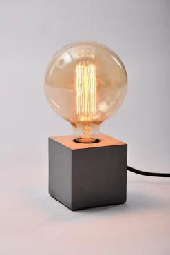 Support de lampe à poser Qausuit E27 IP20 gris foncé