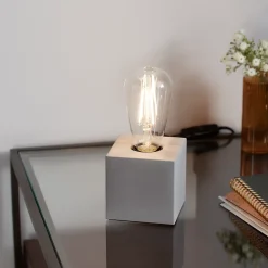 Support de lampe à poser Qausuit E27 IP20 gris foncé