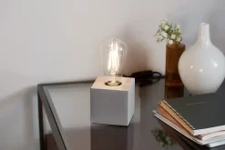 Support de lampe à poser Qausuit E27 IP20 gris foncé