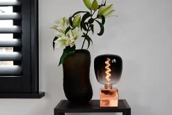 Support de lampe de table Holder cuivré E27 40W IP44 H.8,5cm Calex