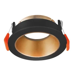 Support de spot Beta R2 rond noir/cuivre-doré MR16 GU10/GU5.3