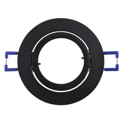 Support de spot encastrable GU10 rond noir