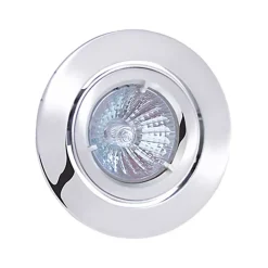 Support de spot rond mat chrome GU10/GU5.3