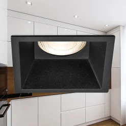 Support de spot Tetra S2 carré noir MR16 GU10/GU5.3