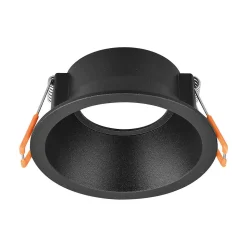 Support de spot Tetra S1 rond noir MR16 GU10/GU5.3