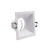 Support Encastrable Spot Carré Blanc Mat pour Ampoule GU10 - SILAMP