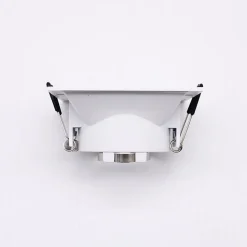 Support Encastrable Spot Carré Blanc Mat pour Ampoule GU10 - SILAMP