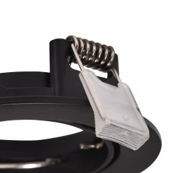 Support rond pour spot encastrable Ares IP20 ⌀8,5xH.2,8cm métal noir GoodHome