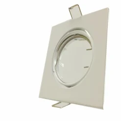 Support Spot Encastrable GU10 LED Orientable Carré BLANC - SILAMP
