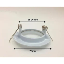 Support Spot Encastrable GU10 Rond en Acier Couleur INOX (Pack de 10) - SILAMP