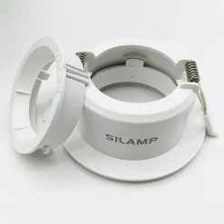 Support Spot Encastrable GU10 LED Orientable Rond BLANC - SILAMP