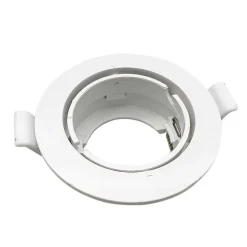 Support Spot Encastrable GU10 LED Orientable Rond BLANC - SILAMP