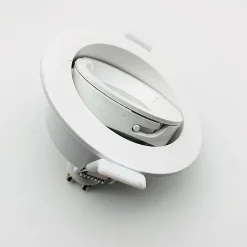 Support Spot Encastrable GU10 LED Orientable Rond BLANC - SILAMP