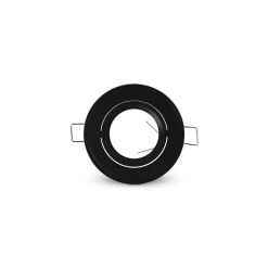 Support Spot Encastrable Plafond Rond Orientable 60 Noir 86 mm