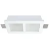 Support Spot GU10 Double LED Carré Blanc 215mm + vitres opaques - SILAMP