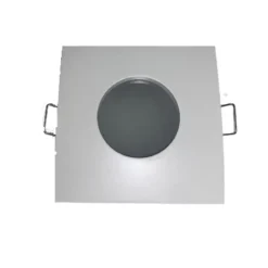 Support Spot GU10 IP65 Carré Blanc 82mm - SILAMP