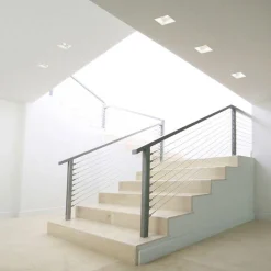 Support Spot GU10 LED Rond Blanc 110mm Orientable - SILAMP