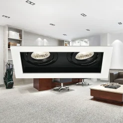 Support 2x spots Beta R5 rectangle blanc/noir MR16 GU10/GU5.3