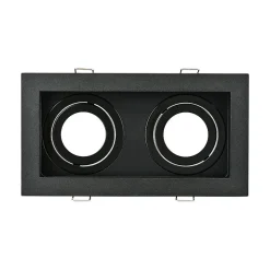 Support 2x spots Beta R5 rectangle noir MR16 GU10/GU5.3