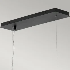 Suspension à 6 lumières Elstead Zuma, noir satiné, or, E27