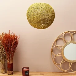 Suspension - Home Deco Factory - Moutarde - Tissée