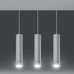 Suspension 3 Lampes Blanc pour Ampoules GU10 - SILAMP