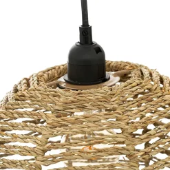 Suspension 2 lampes Rana en métal & jonc de mer D50cm - Atmosphera