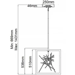 Suspension LED Styx 60W E27