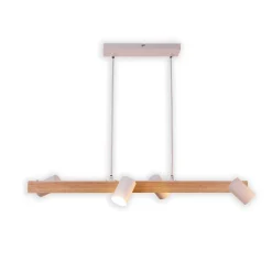 Suspension 4 pièces FRIDA metal blanc GU10 pour salon salle à manger entree bureau 80 cm