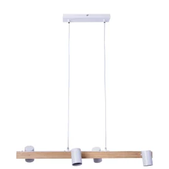 Suspension 4 pièces FRIDA metal blanc GU10 pour salon salle à manger entree bureau 80 cm