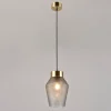 Suspension Acerola verre sculpté IP20 E27 60W H.28 x Ø19 cm fumé Corep