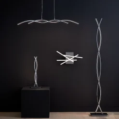 Suspension Alani LED intégrée argent