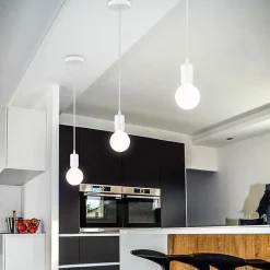 Suspension Ampoule E27 100cm Blanc - SILAMP