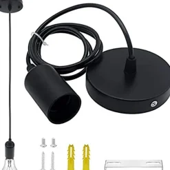 Suspension Ampoule E27 100cm Noir - SILAMP