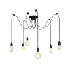 Suspension araignée Aranea 6xE27 Lampe suspendue rétro lampe araignée noire EDO777189