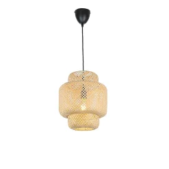 Suspension artisanale en osier naturel D28 cm