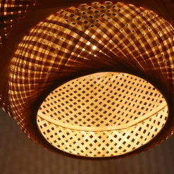 Suspension artisanale en osier naturel D28 cm