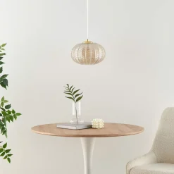 Suspension au verre ambré motifs décoratifs - Melizzo