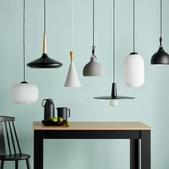 Suspension Aulavik GoodHome E27 gris