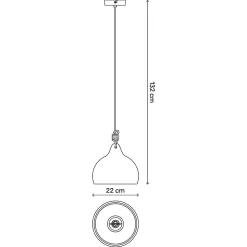 Suspension Aulavik GoodHome E27 gris