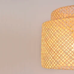 Suspension bambou Makassar Corep E27 IP20 15W coloris naturel ø38 x H.32 cm