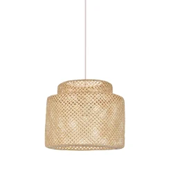 Suspension bambou Makassar Corep E27 IP20 15W coloris naturel ø38 x H.32 cm