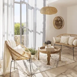 Suspension Beddy en métal D50cm marron - Atmosphera