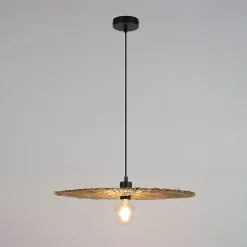 Suspension Bengale E27 60W IP20 ⌀50xH.101cm raphia coloris naturel Corep