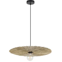 Suspension Bengale E27 60W IP20 ⌀50xH.101cm raphia coloris naturel Corep