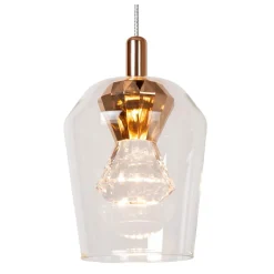 Suspension BERLIANE en aluminium avec LED intégré - Transparent - Lucide