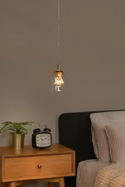 Suspension BERLIANE en aluminium avec LED intégré - Transparent - Lucide